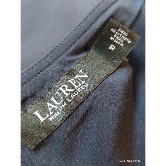 Ralph Lauren Women's One Shoulder Rushed Cocktail Formal Dress size 10 Event - Picture 8 of 12